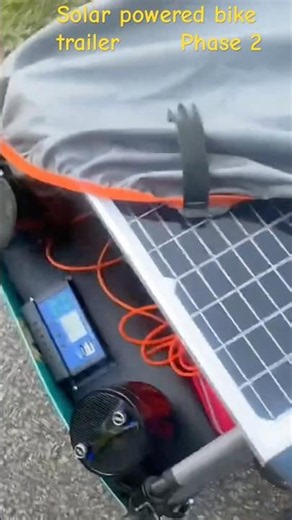 Solar powered bike trailer #shorts #ebike #solarpanel #vevor