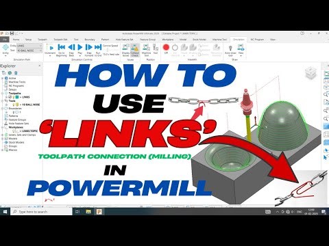 POWERMILL LINKS, DELCAM LINKS OR POWERMILL TOOLPATH CONNECTION #powermill #delcam ‪@CADCAM_SERVICE‬
