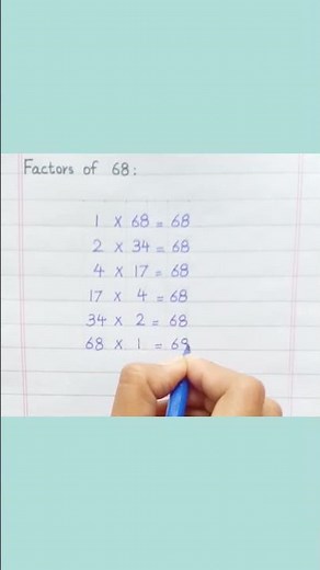 Factors of 68 #shorts