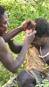 10M views · 133K reactions | Hadzabe Tribe bushmen brothers Chabba and Dudukwe try this new tool for the first time as it is not something usual in their lifestyle, they are adventureous best friends and always try new things together | Beautiful Lovely Adventures | Facebook