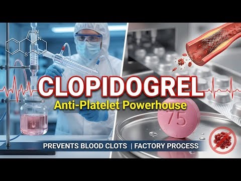 How Clopidogrel is Made: Complete Manufacturing Process | Heart Medicine Factory to Patient Journey"