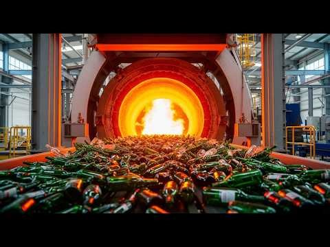 Inside the Glass Recycling Factory - Millions of Bottles Reborn (Full Process)