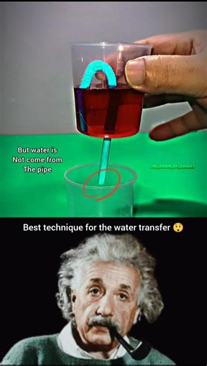 best technique for the water transfer 😲🔥 #physics #sigmaphysics #alberteinstein #shortsviral #viral