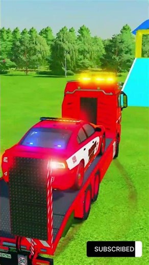 TRANSPORTING ALL POLICE CARS and AMBULANCE EMERGENCY VEHICLES WITH MERCEDES POLICE TRUCKS! #01