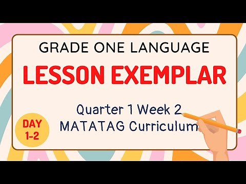 Grade 1 Language Quarter 1 Week 2 Day 1 and 2 (MATATAG Curriculum)