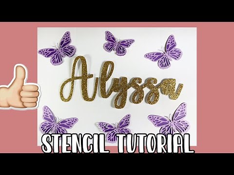 HOW I MAKE MY STENCIL FOR MY LARGE NAME SIGNS USING CRICUT DESIGN SPACE (CUTTING OFF THE MAT)