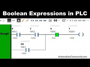 Boolean Expressions in PLC Programming