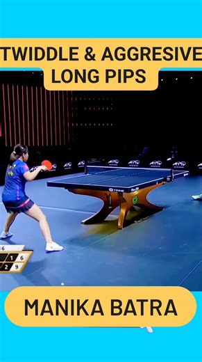 Amazing Twiddle Racket by Manika Batra..💥💥🏓⚡ Bh : Long pips OX Tibhar Grass D'Tecs .. #tabletennis #manikabatra #longpips #skill #twiddle #fyp #attack #shots #sport | David Jaka Utama
