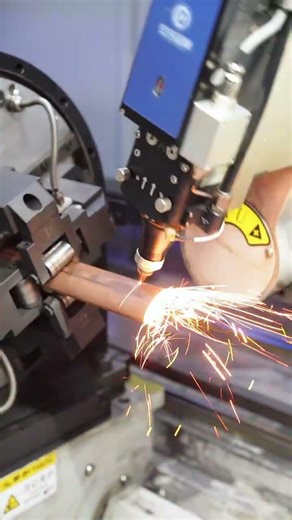 Elliptical tube cutting: smooth beveling, precise perforation, and clean cuts. #LaserTubeCuter