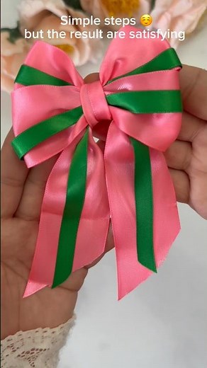 DIY Ribbon Bow Tutorial | Easy & Beautiful Hair Bow 🎀| #shorts
