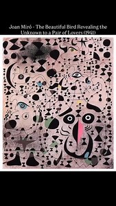 1.4K reactions · 103 shares | Joan Miró - The Beautiful Bird Revealing the Unknown to a Pair of Lovers (1941) #joanmiro #joanmiró #miró #miro | Contemporary Art | Facebook