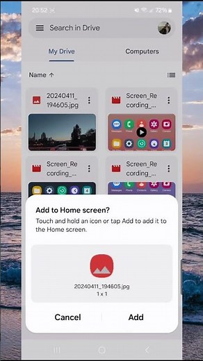 How to Put Google Drive File on Samsung Galaxy Home Screen