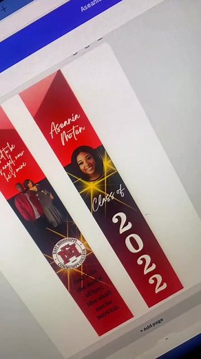 #graduationstole #2022grad #tutorial #designing #printing #pressing #craftersoftiktok #sublimation #fyp #blacktiktok