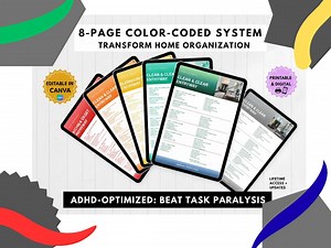 Color Reset System™ — Visual Home Cleaning Planner (canva Editable, Digital Download) - Etsy UK