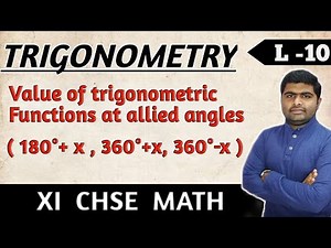 TRIGONOMETRY | value of trigonometric functions at 180°+x , 360°+x and 360°-x |