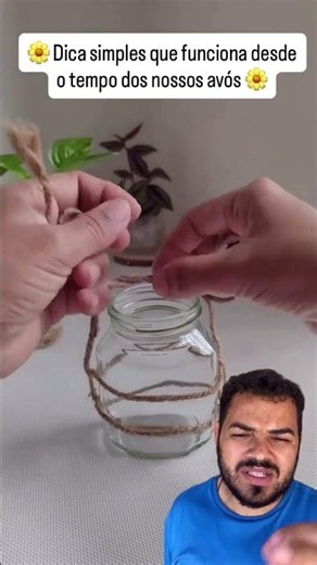 Learn How to Make a Plant Hanger Using Jars and Twine #curiosities #tips #hometips #plants