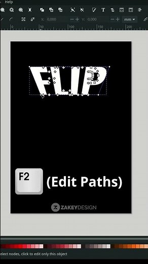 Flip Text Effect in Inkscape