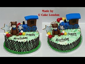 How to make a thomas the tank engine theme cake with teddy