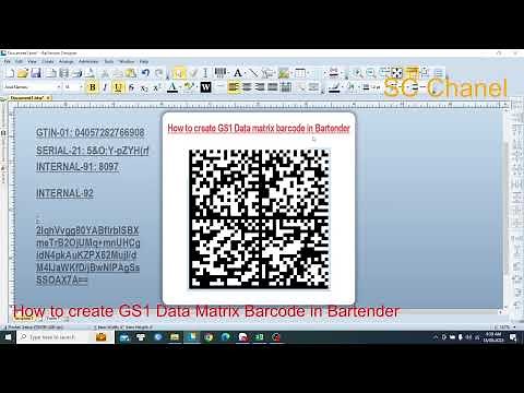 How to create GS1 datamatrix barcodes in bartender