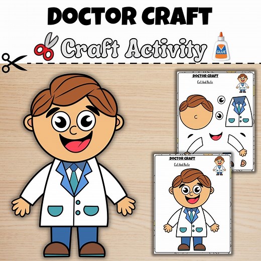 Doctor Craft | Community Helpers Activity | Cut and Paste Craft for Kids - Etsy