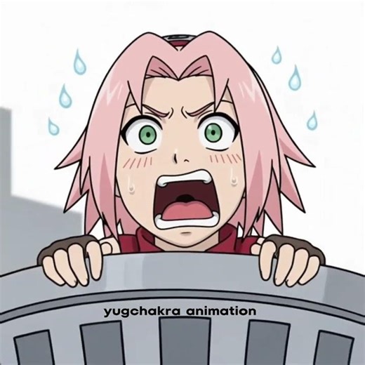 Sakura Stuck in Trash Can 😂 | Naruto Funny Short