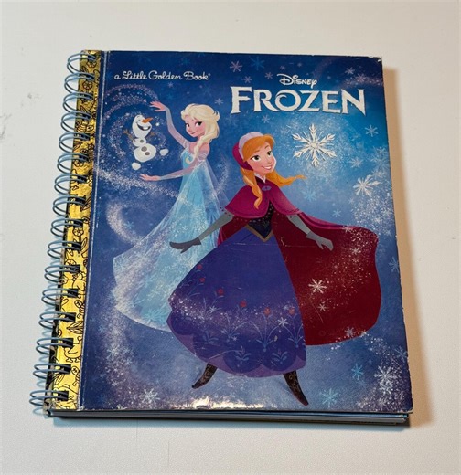 Little Golden Book Upcycled Notebook Journal - Disney’s Frozen - Etsy