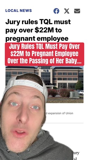 #greenscreen Jury rules Total Quality Logistics better known as TQL must pay over $22M to pregnant employee over the passing of her baby. #tql #wrongfuldeath #pregnant #lawsuit