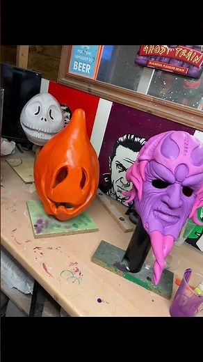 Making latex masks for Halloween