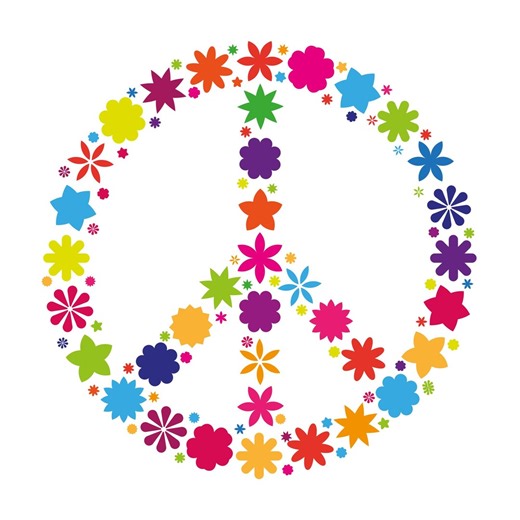 PACE Icon Flowers Peace Sign SVG PNG JPG PDF Download | Peace Symbol Floral Plotter File Cricut Silhouette DIY - Etsy