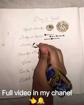 basic patterns 🤎|full video in my chanel 🔔#zn mehndi art🤎