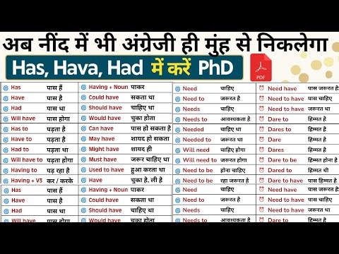 Use Of Has Have Had In English Grammar | Have Has Ka Prayog | Translation