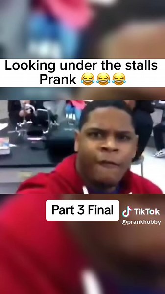 Looking under the stalls prank (Part 3 Final) #bathroom #foryoupage #funny #fyp #prank