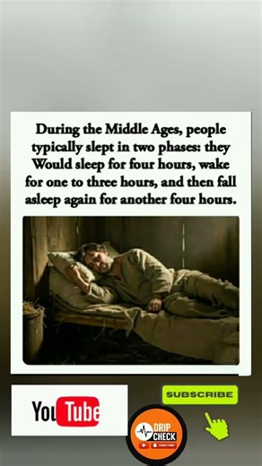 😴📜In the Middle Ages, people slept in two shifts: 4 hours, awake, then another 4 hours.#Shorts"