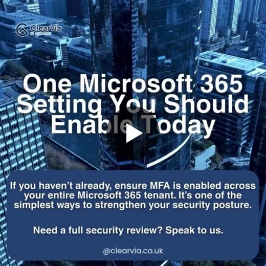 #clearvia #microsoft365 #cybersecurity #itsupport #smallbusinessit #itsimplified | Andy Hill