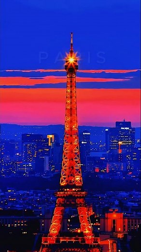 Paris Skyline in 4K 🇫🇷 | Real Cinematic City Views | Eiffel Tower