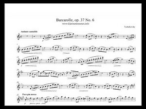 Barcarolle op37 No.6 Tschaikovsky - play Clarinet