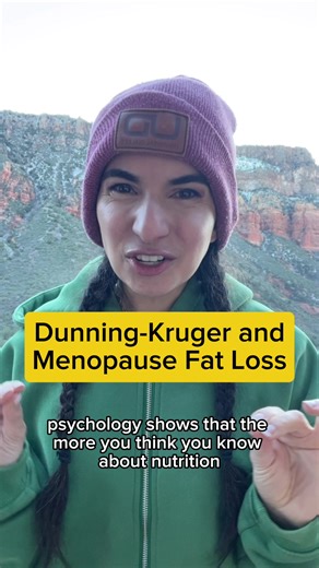 To all the women who are already eating healthy yet still stuck; I would ask yourselves two things: 1️⃣ Do you know the correct nutrition targets you need to hit daily to lose 1-2lbs per week? 2️⃣ How consistent are you? But for real.. the Dunning-Kruger effect represents the average woman who thinks she eats healthy, but ignores the specific nuances for menopausal fat loss. Here’s the steps: - Understand visceral fat now is different - Set the correct nutrition targets that you need - Choose co