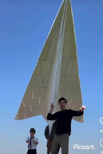 Launching a Wing-like Structure in an Open Field
