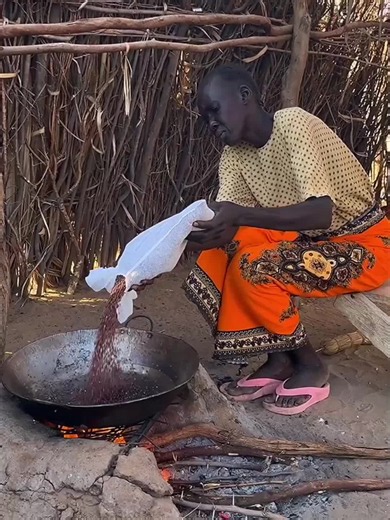 From Grain to Bowl 🌾 | Making Fresh Sorghum Flour at Home for an Authentic African Organic Breakfast, Traditional Village Cooking, Healthy Homemade Food & Real Rural Life Experience #AfricanVillageLife #VillageCooking #OrganicFood #Sorghum #RuralLife