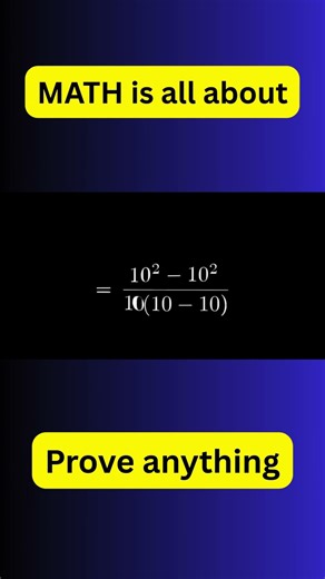 MATH is all about Prove anything ! Proof 0/0=2, Have look #maths #mathematics #mathstricks