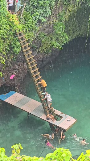 Went to nature's wonder- "To Sua" Ocean Trench in Samoa. "To-Sua' means 'Giant Swimming hole', 30 metres deep and it is accessible via a long ladder where a long platform sits for easy access in the Pool. | Kiren Rijiju