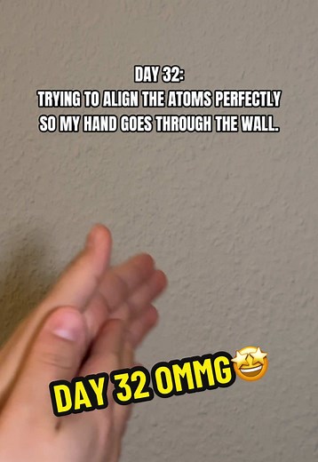Aligning Atoms Day 32: Hand Through the Wall Experiment