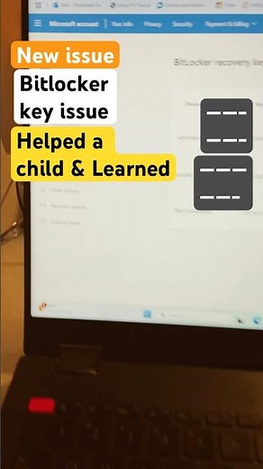 Why a child’s computer suddenly get a Bitlocker key recovery error? How to fix that 👉 description?