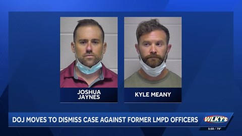 DOJ motions to dismiss case against ex-LMPD officers in Breonna Taylor raid
