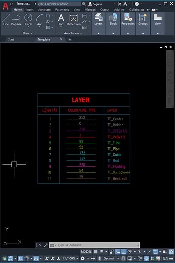 Tạo template file trong autocad #autocad2d #autocadtutorial