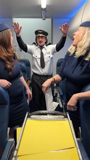 The pilot and Flight Attendants play games A production by Penny Wiggins and Rick Laxess riddle | Penny Wiggins