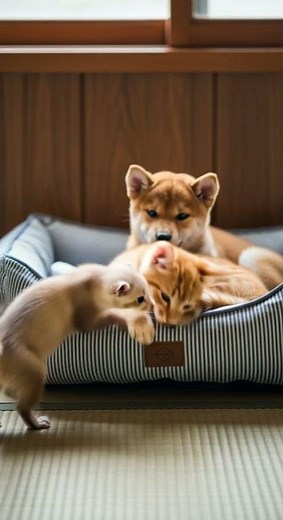 A Wild Squirrel Approaches a Resting Puppy Unexpected Friendship Happens #cute #animals #viral