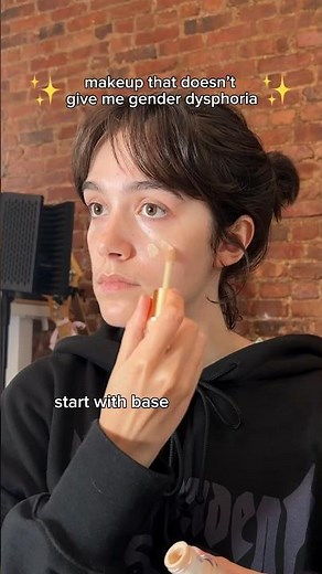 nonbinary makeup routine!! 🌱✨ #enby #makeuproutine #makeuptutorial #genderdysphoria #nonbinary