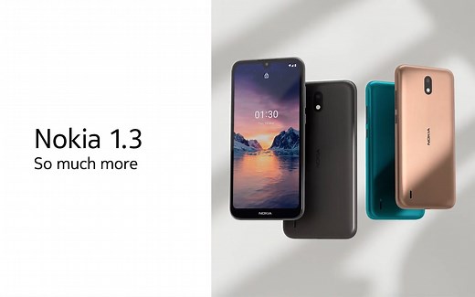 全新诺基亚 Nokia 1.3 智能手机发布