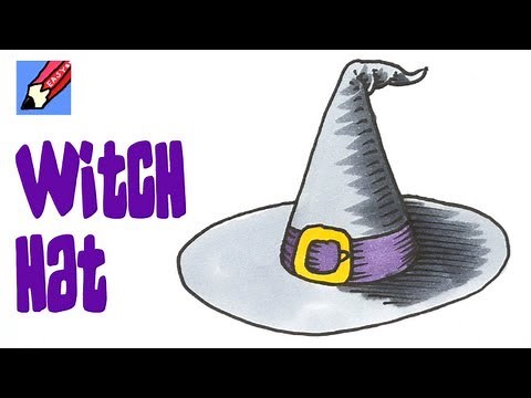 How to draw a Witch Hat Real Easy